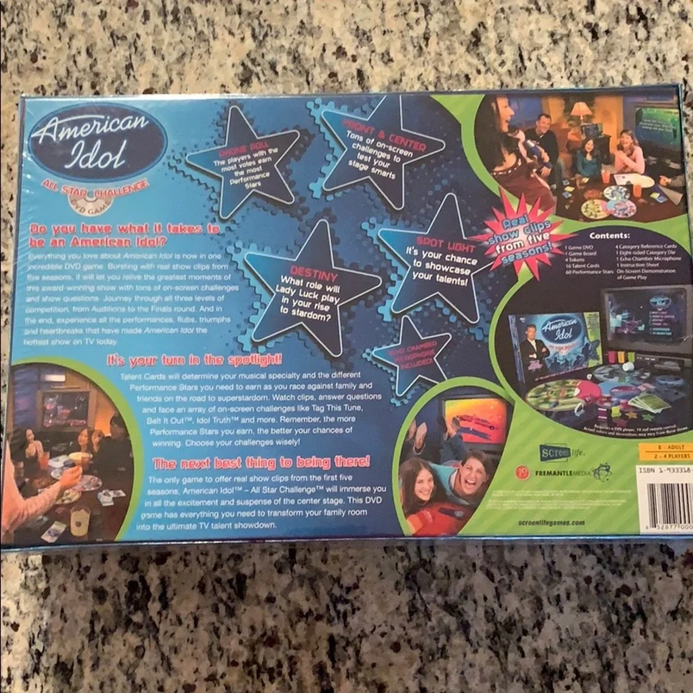 2006 American Idol All Star DVD Party Game New Sealed